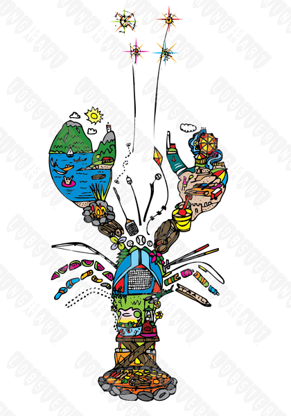12 Pack "SEASONS THEME" Note Cards - Lobstering Is An Art