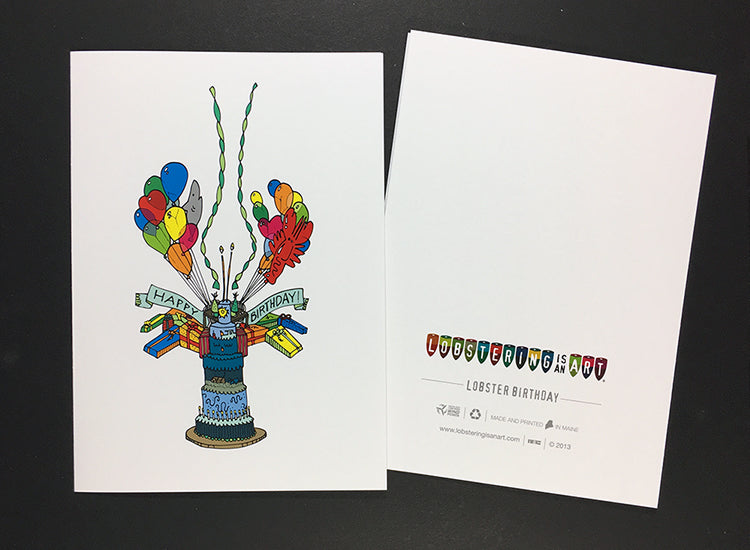 Lobster Birthday" Note Cards Lobstering Is An Art Lobster Birthday" Note Cards Lobstering Is An Art