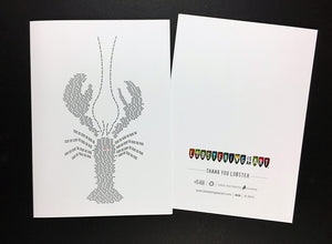 "Thank You Lobster" Note Cards