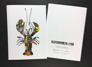 "Athletic Lobster" Note Cards