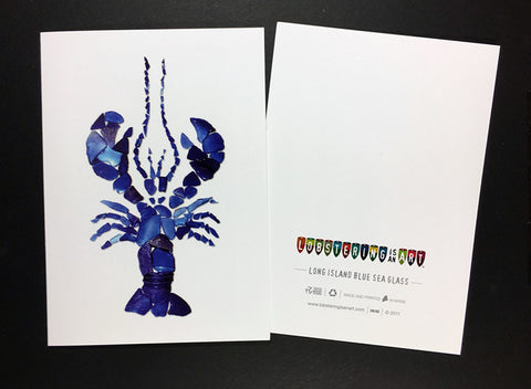 "Long Island Blue Sea Glass" Cards