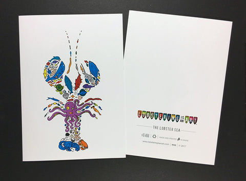 "The Lobster Sea" Note Cards